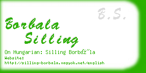 borbala silling business card